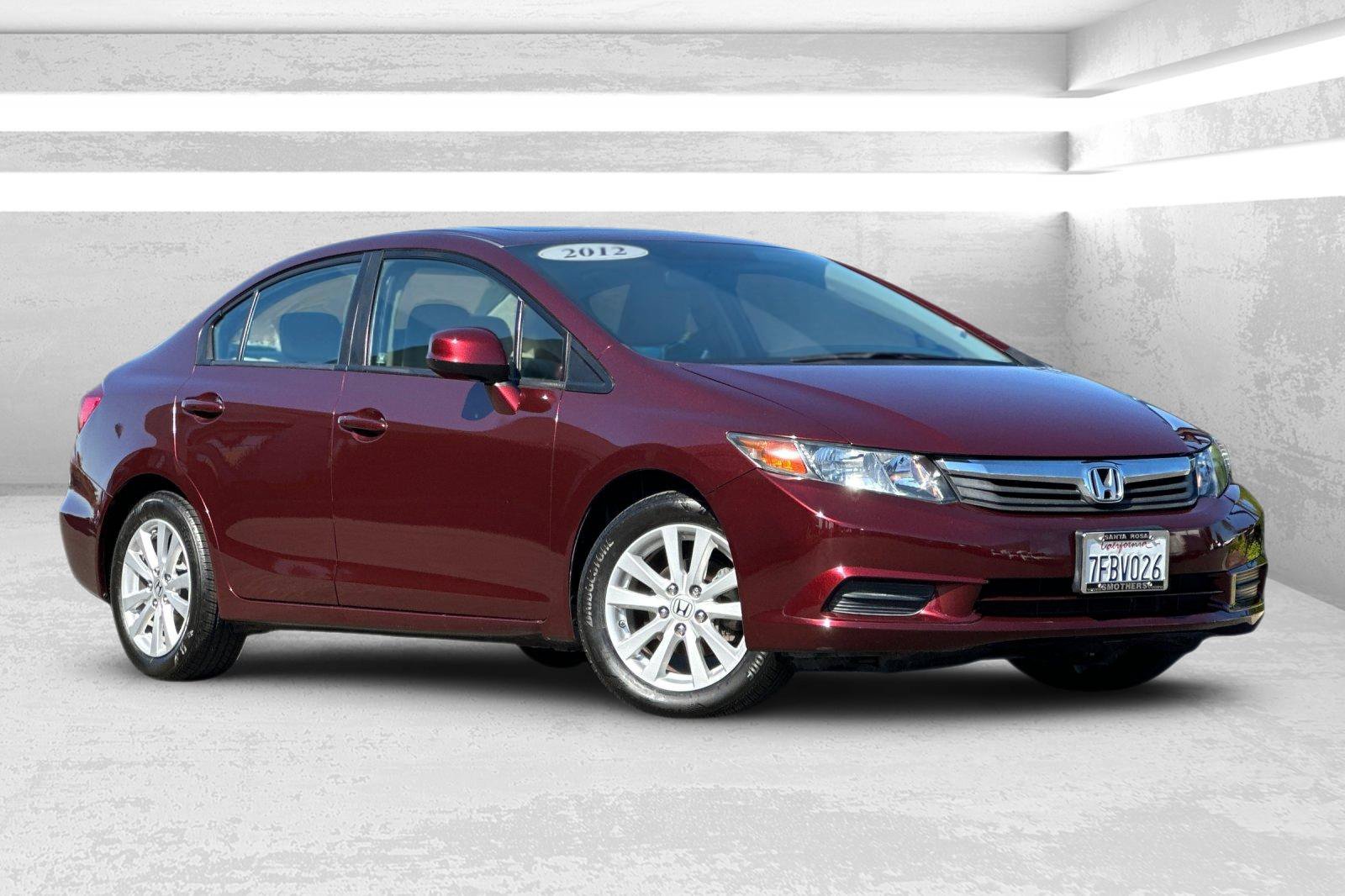 Used 2012 Honda Civic EX with VIN 2HGFB2F86CH509007 for sale in Santa Rosa, CA