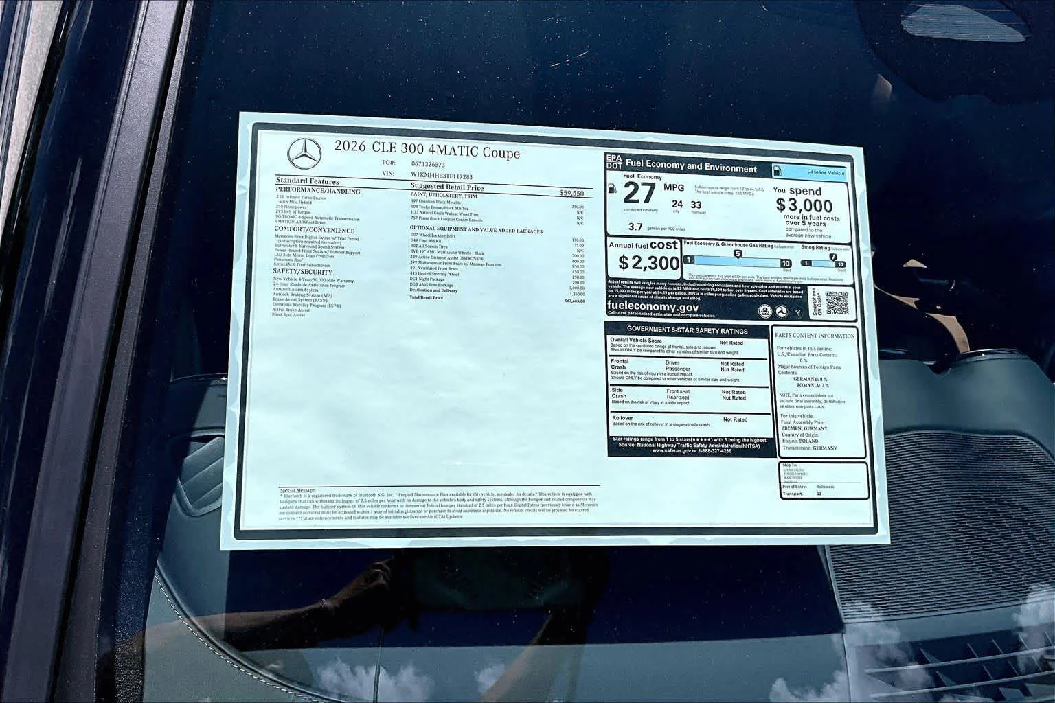 New 2026 Obsidian Black Metallic Mercedes-Benz CLE 300 image 19