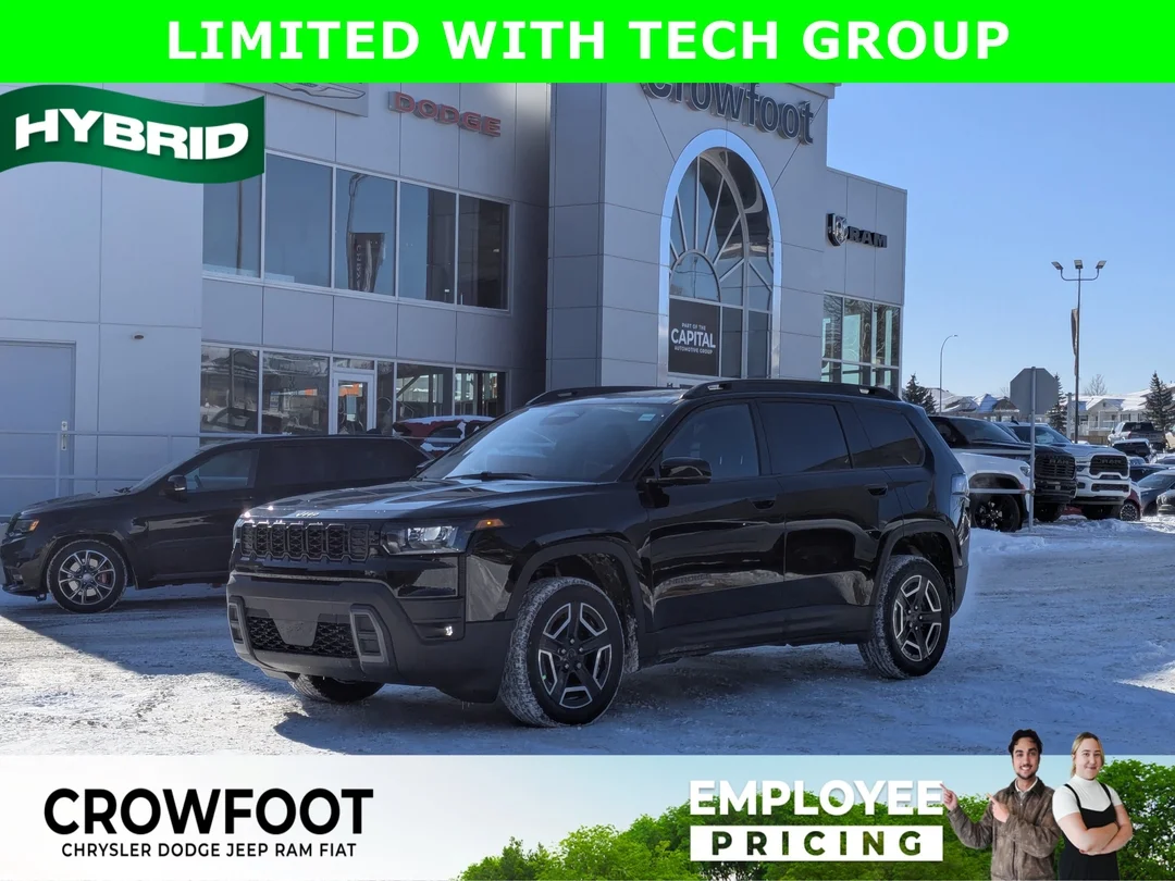 New 2026 Black Jeep Limited - - 4x4 - 1.6L Hybrid - Tech Group - Navigation - 9 Speakers - Hands-free Liftgate & More! image 1