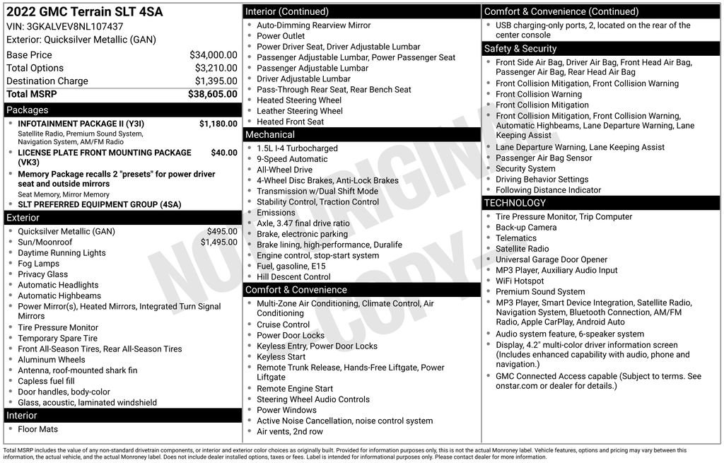 Used 2022 Silver GMC SLT image 27