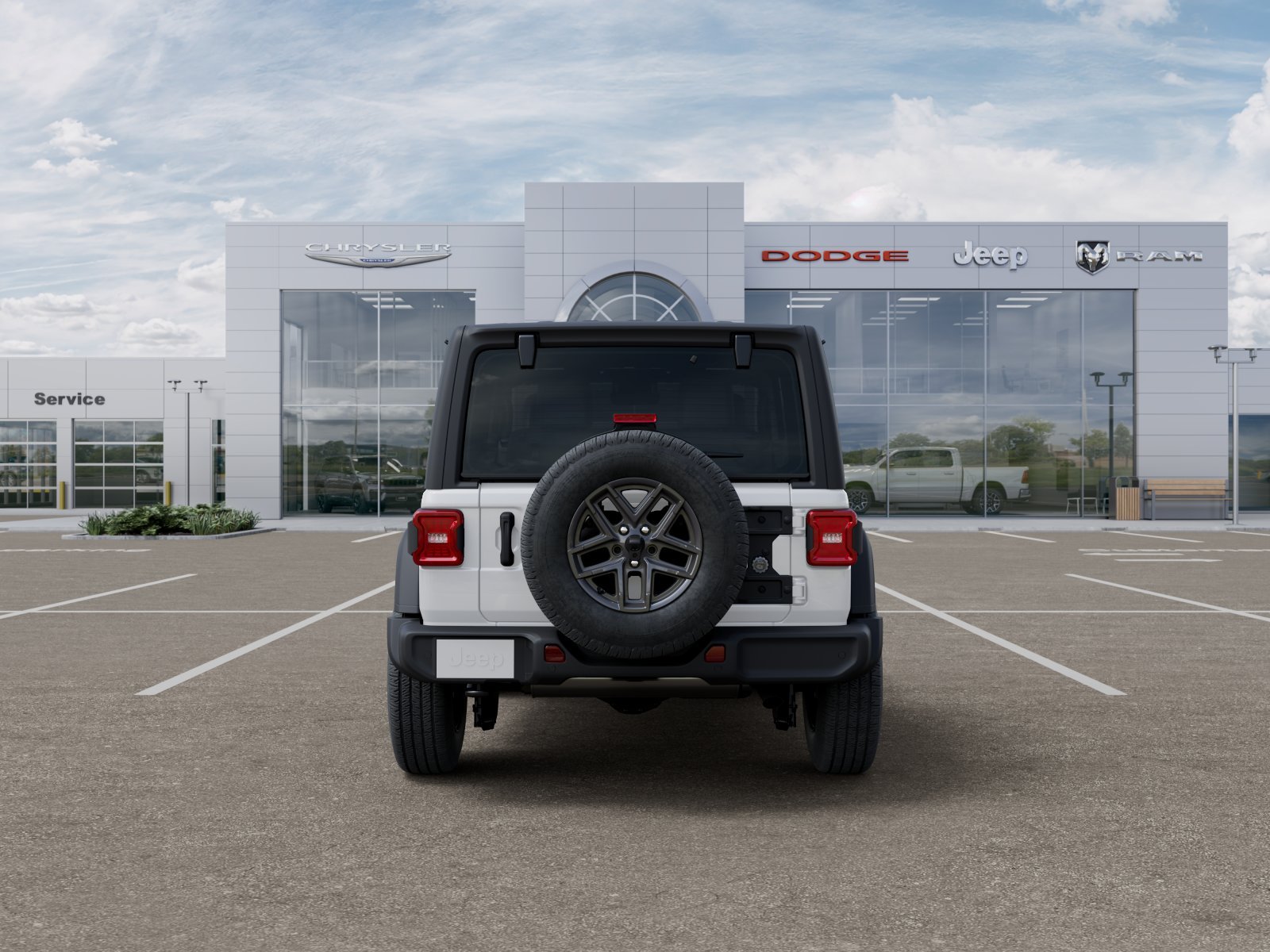 New 2026 Bright White Clear-Coat Exterior Paint Jeep Sport S image 23