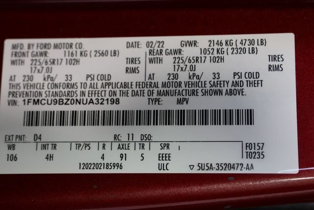 Used 2022 Red Ford SE image 28