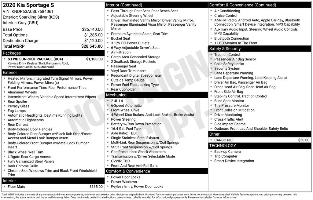 Used 2020 Silver Kia S image 35