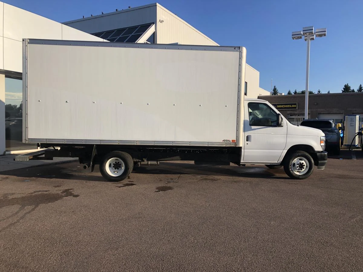 Used 2024 White Ford DRW 158" WB Box Van w/ Ramp image 2