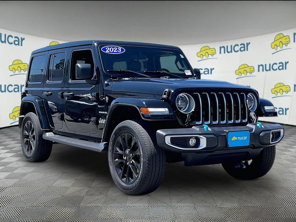 Used 2023 Black Jeep Sahara 4xe image 1