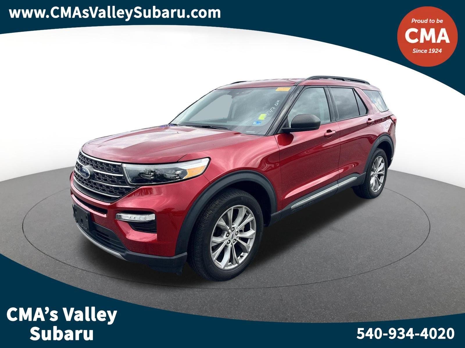 Used 2022 Rapid Red Metallic Tinted Clearcoat Ford XLT image 1