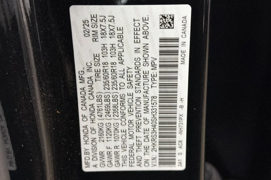 Used 2025 Crystal Black Pearl Honda EX image 38