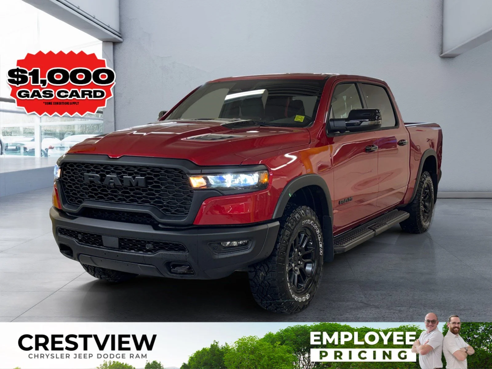New 2026 MOLTEN RED PEARL Ram Rebel image 1