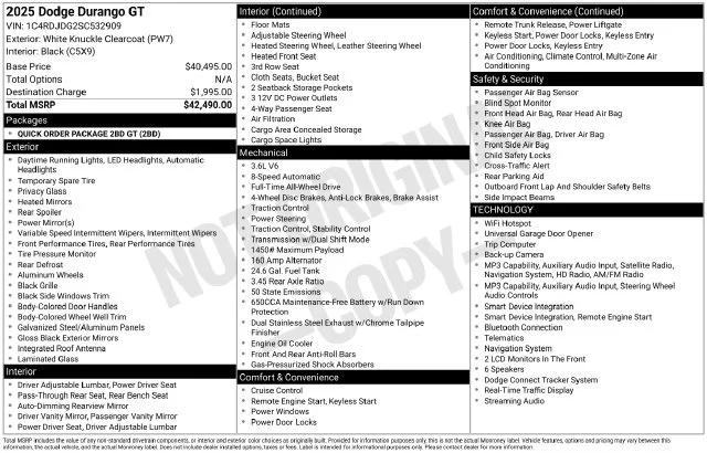Used 2025 White Dodge GT image 4