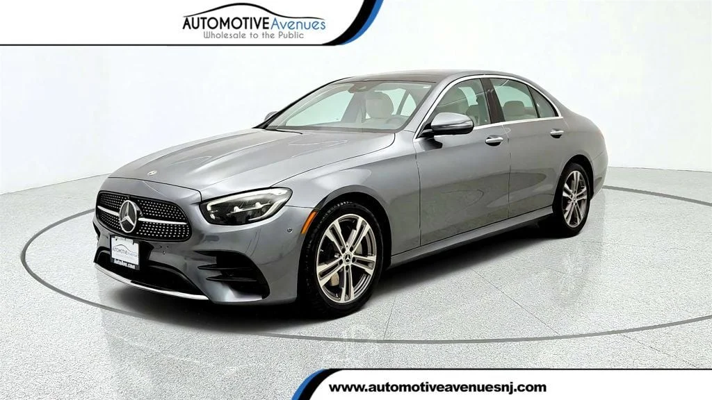 Used 2022 Selenite Grey Metallic Mercedes-Benz E 350 4MATIC® Sedan w/ Nappa Leather & Panorama Roof image 1