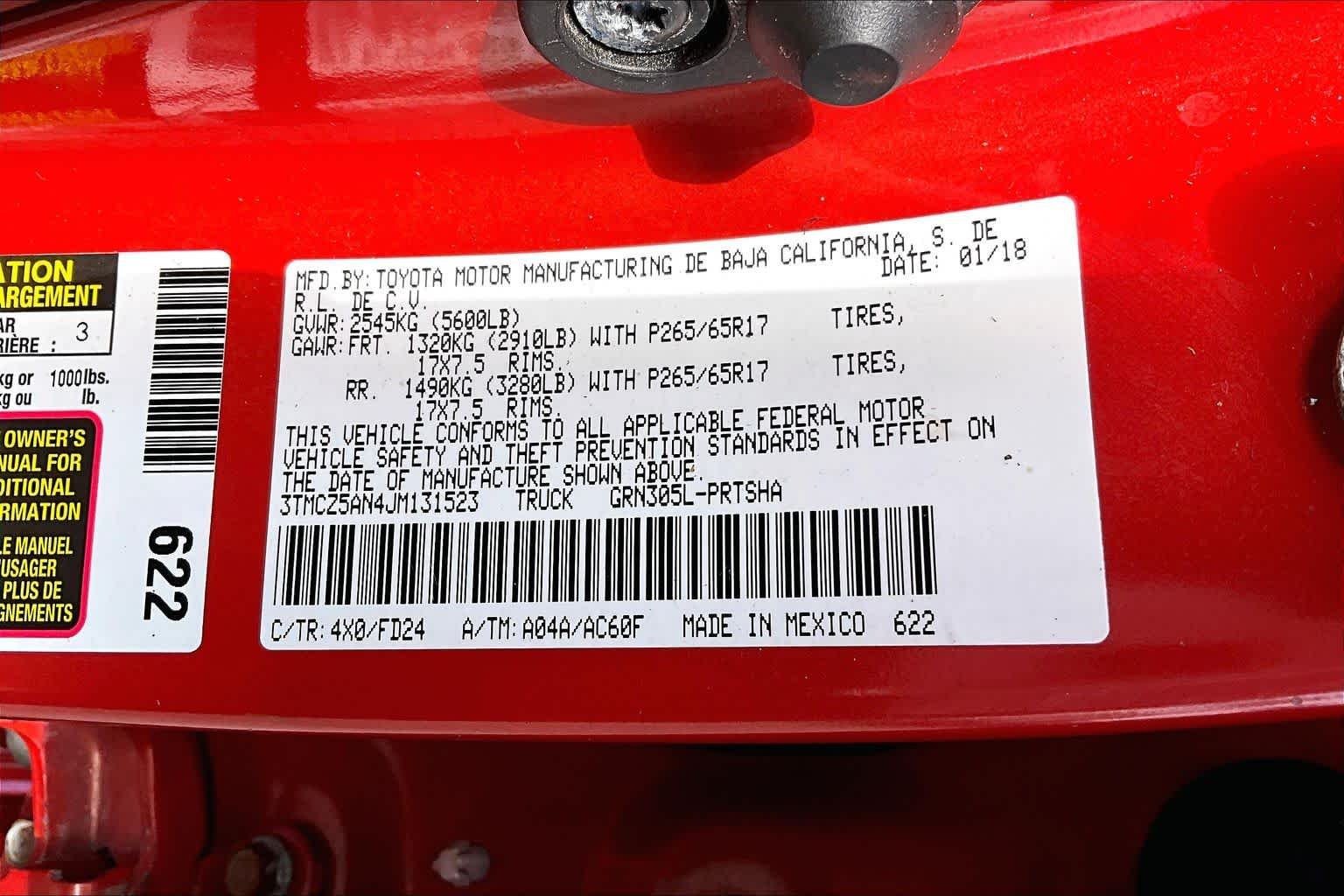 Used 2018 Inferno Toyota TRD Sport image 32