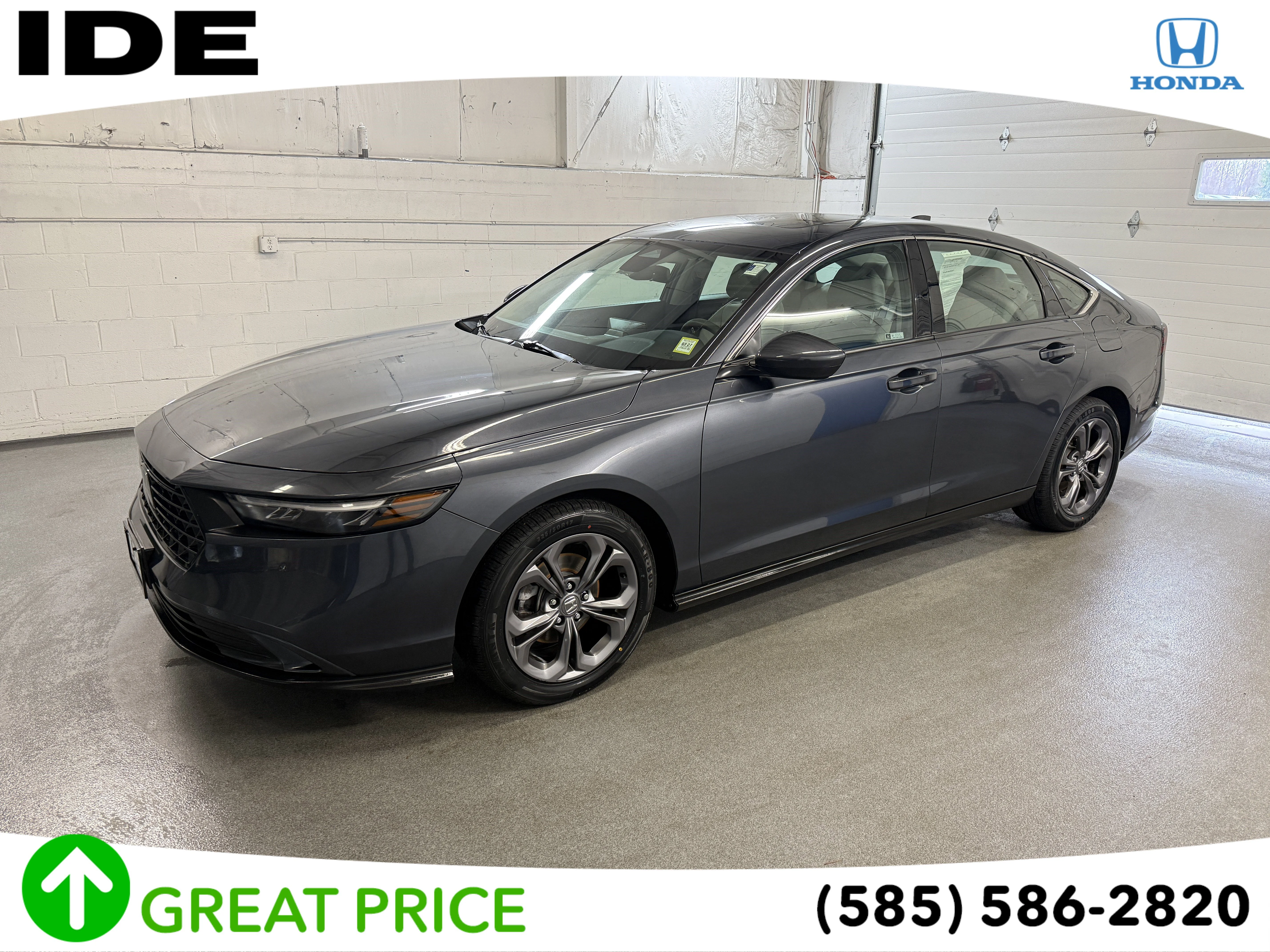 Certified Used 2023 Meteorite Gray Metallic Honda EX image 1