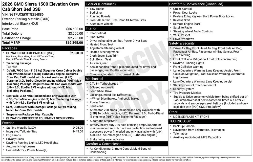 2026 GMC Sierra 4WD Crew Cab Short Box Elevation's photo