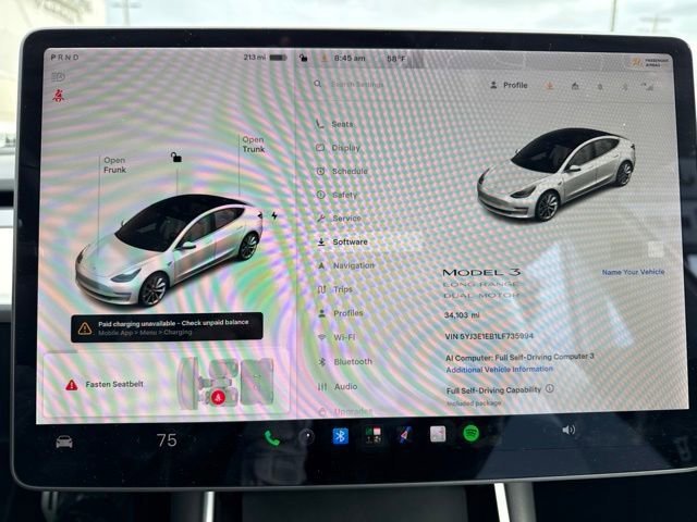 Used 2020 Pearl White Multi-Coat Tesla Long Range image 28