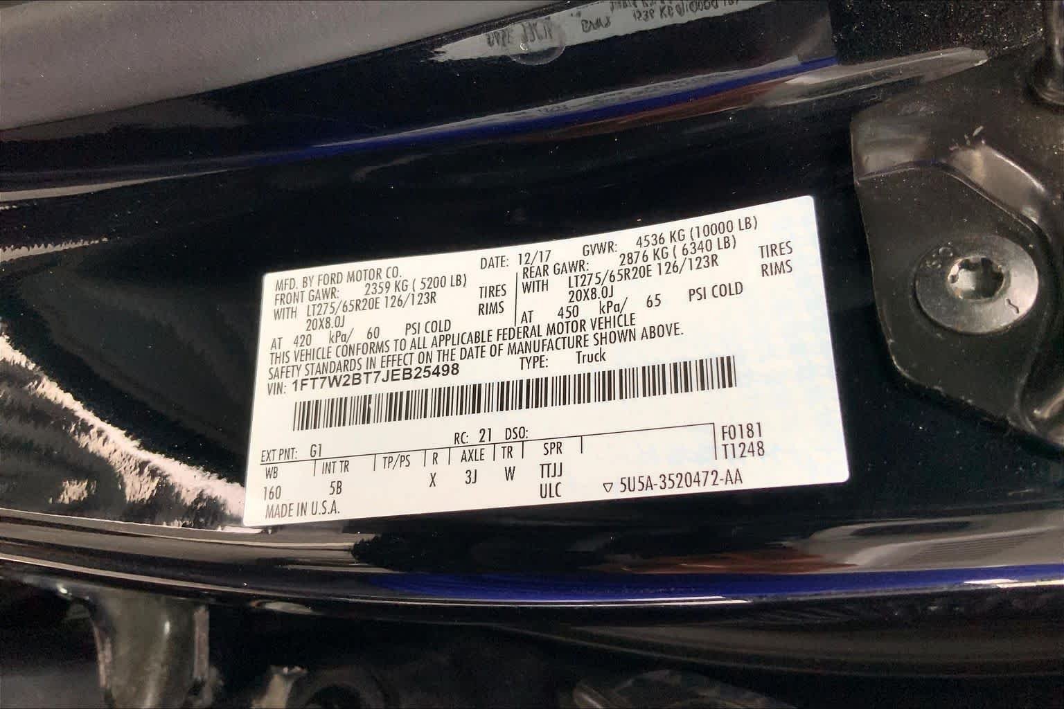 Used 2018 Shadow Black Ford LARIAT image 30