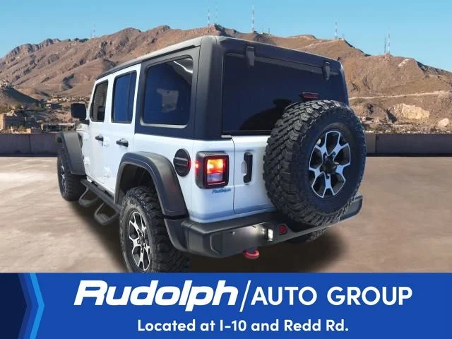 Used 2021 Bright White Clearcoat Jeep Unlimited Rubicon image 3