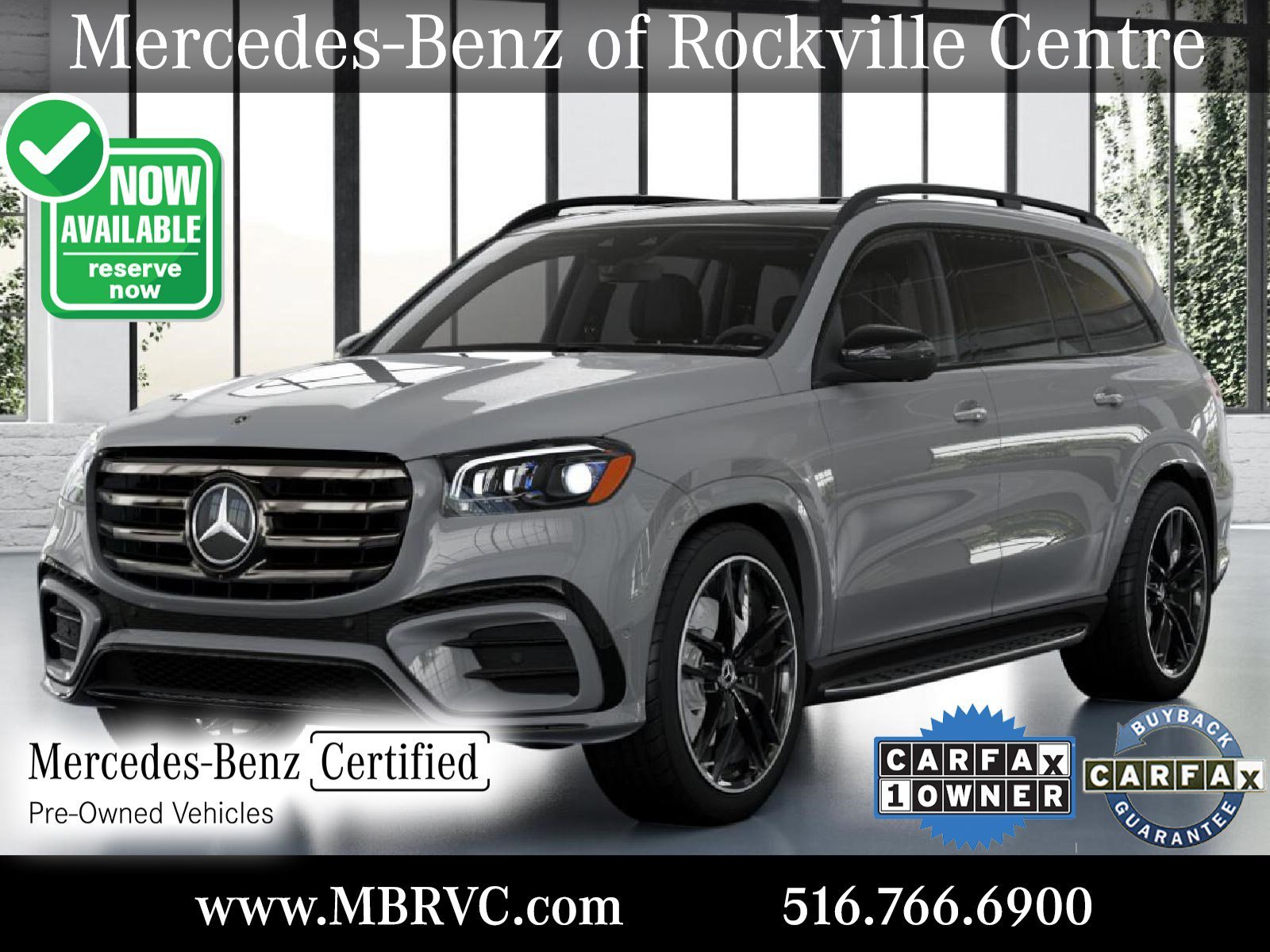 Certified Used 2024 MANUFAKTUR Alpine Grey Mercedes-Benz GLS 580 image 1