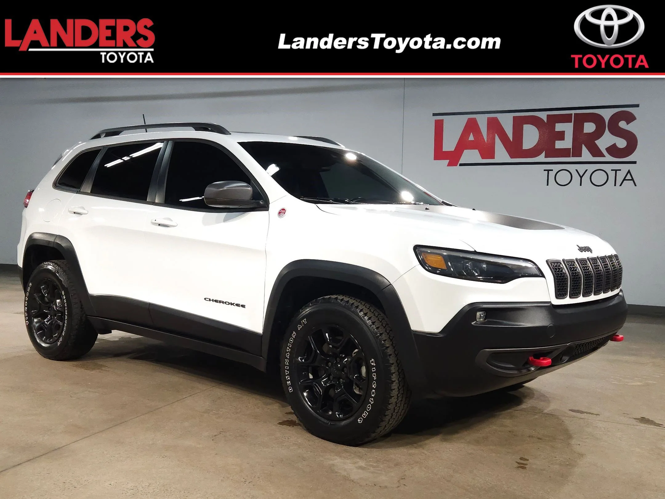 Used 2021 Bright White Clearcoat Jeep Trailhawk image 1