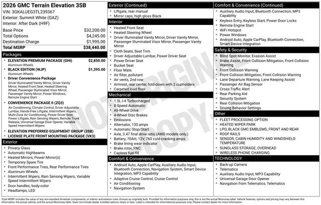 Used 2026 Summit White GMC Elevation image 5
