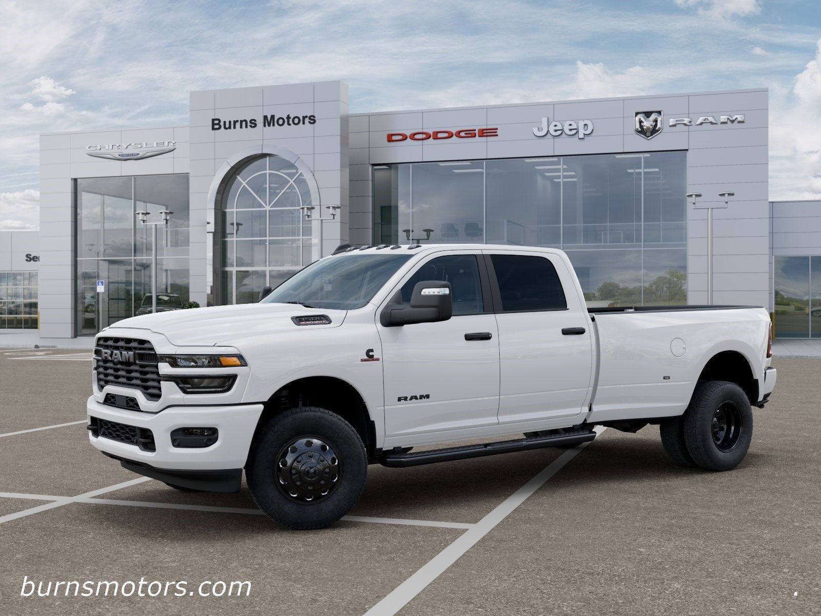 New 2026 Bright White Clear-Coat Exterior Paint RAM Lone Star Night Edition Dually image 2