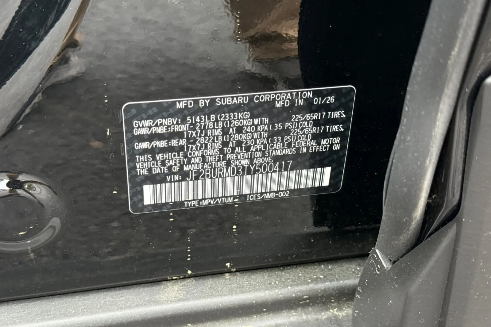 New 2026 CRYSTAL BLACK SILICA Subaru Wilderness image 27