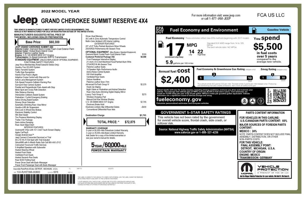 Certified Used 2022 Black Jeep Summit image 4