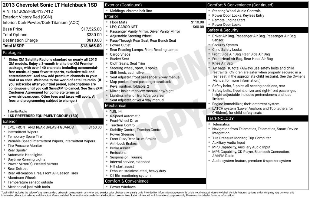 Used 2013 Red Chevrolet LT image 3