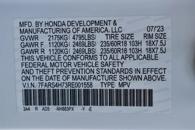 Used 2024 Platinum White Pearl Honda EX-L image 24