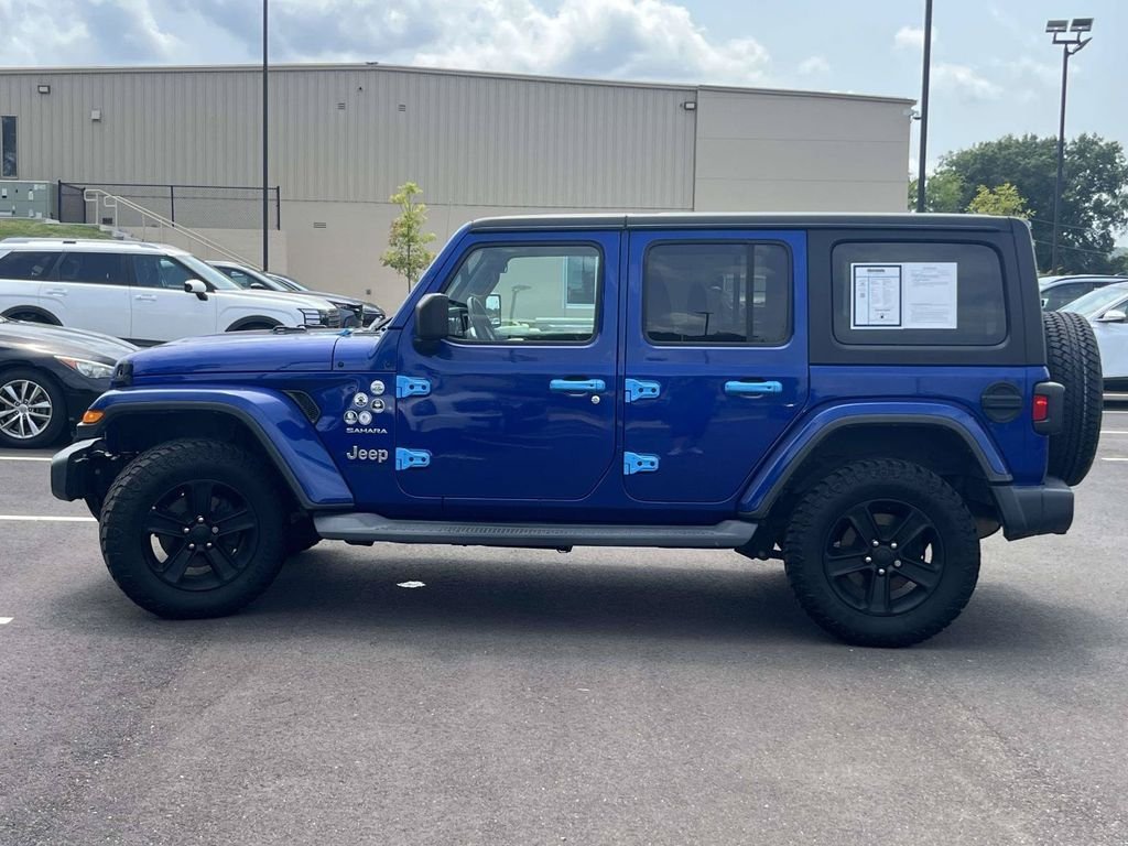 Used 2019 Blue Jeep Unlimited Sahara image 6