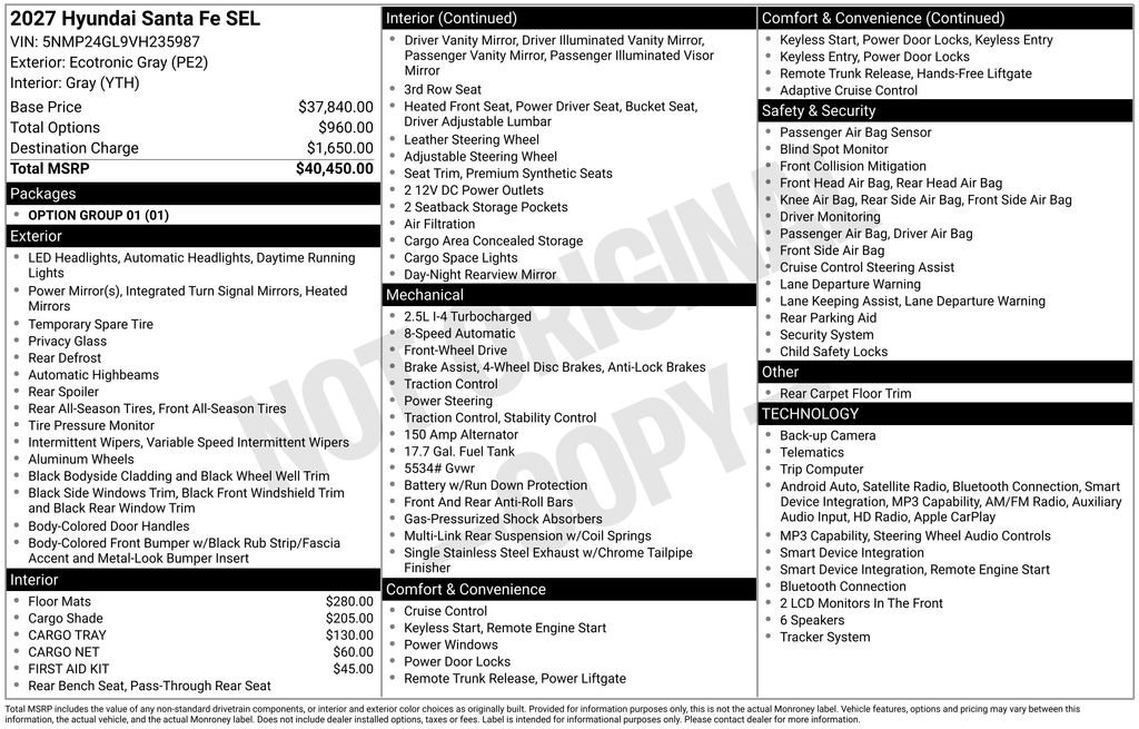 New 2027  Hyundai SEL FWD image 19