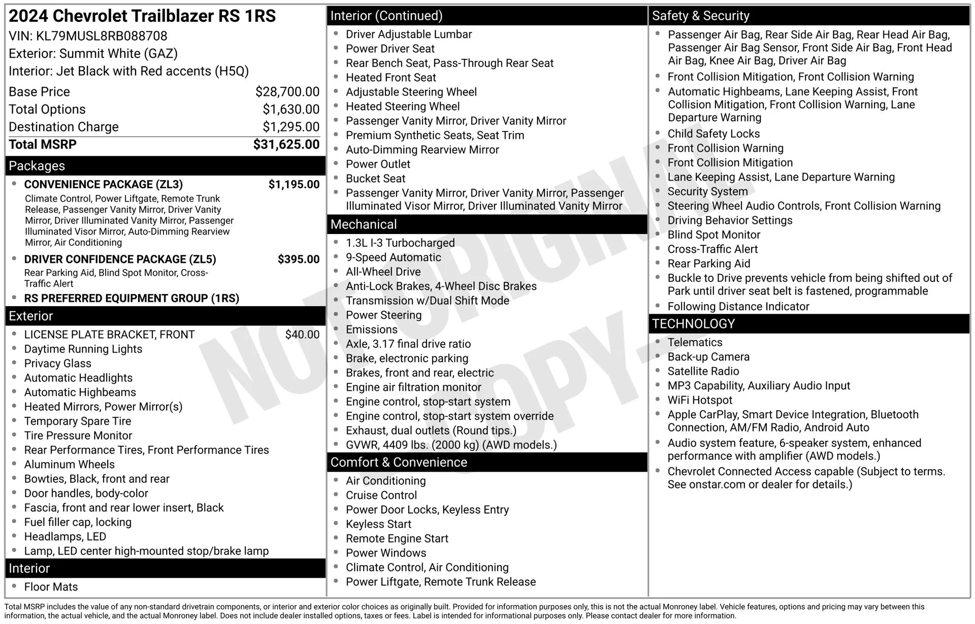 Used 2024 White Chevrolet RS image 45