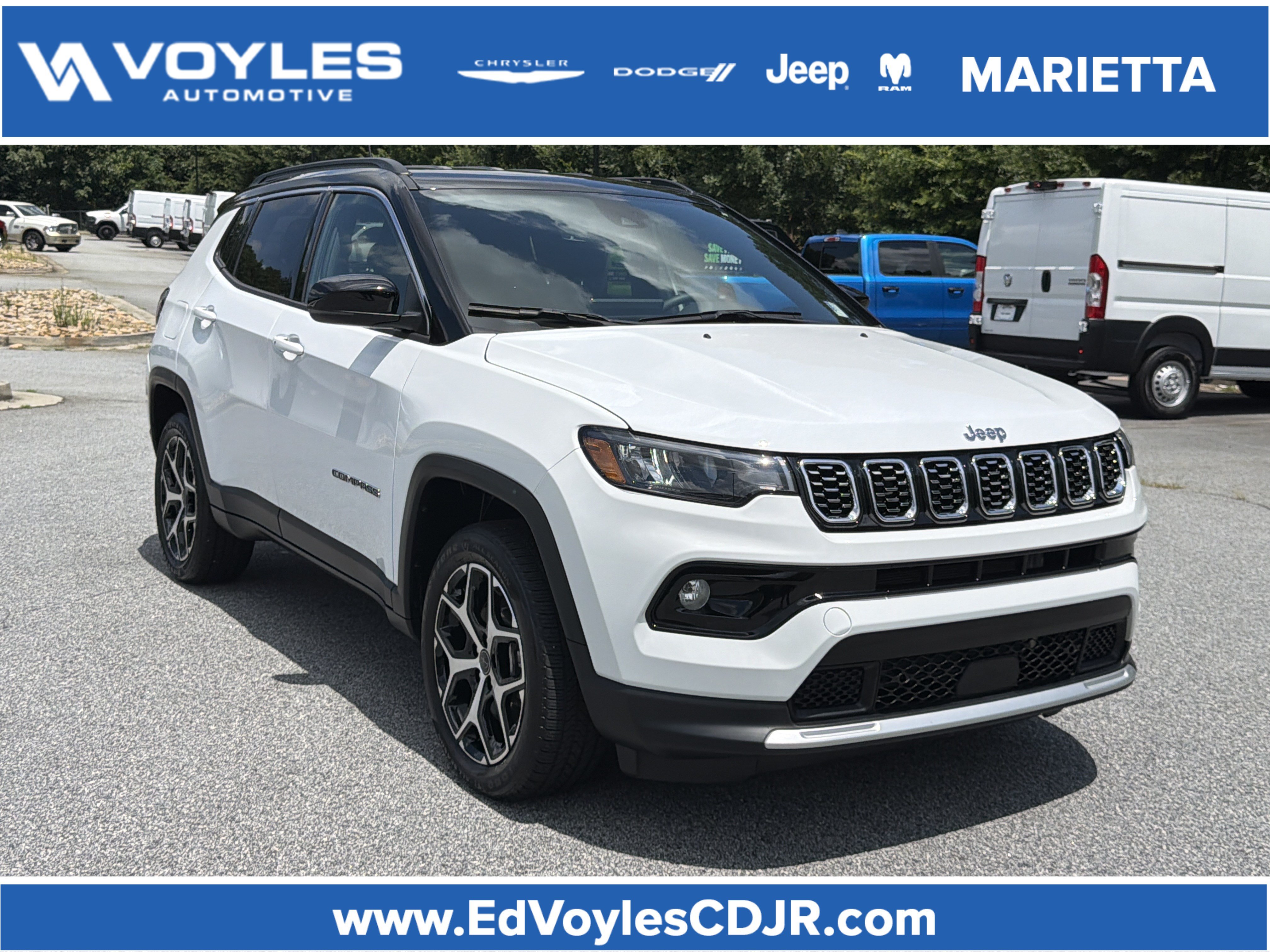 Used 2025 Bright White Clearcoat Jeep Limited image 1