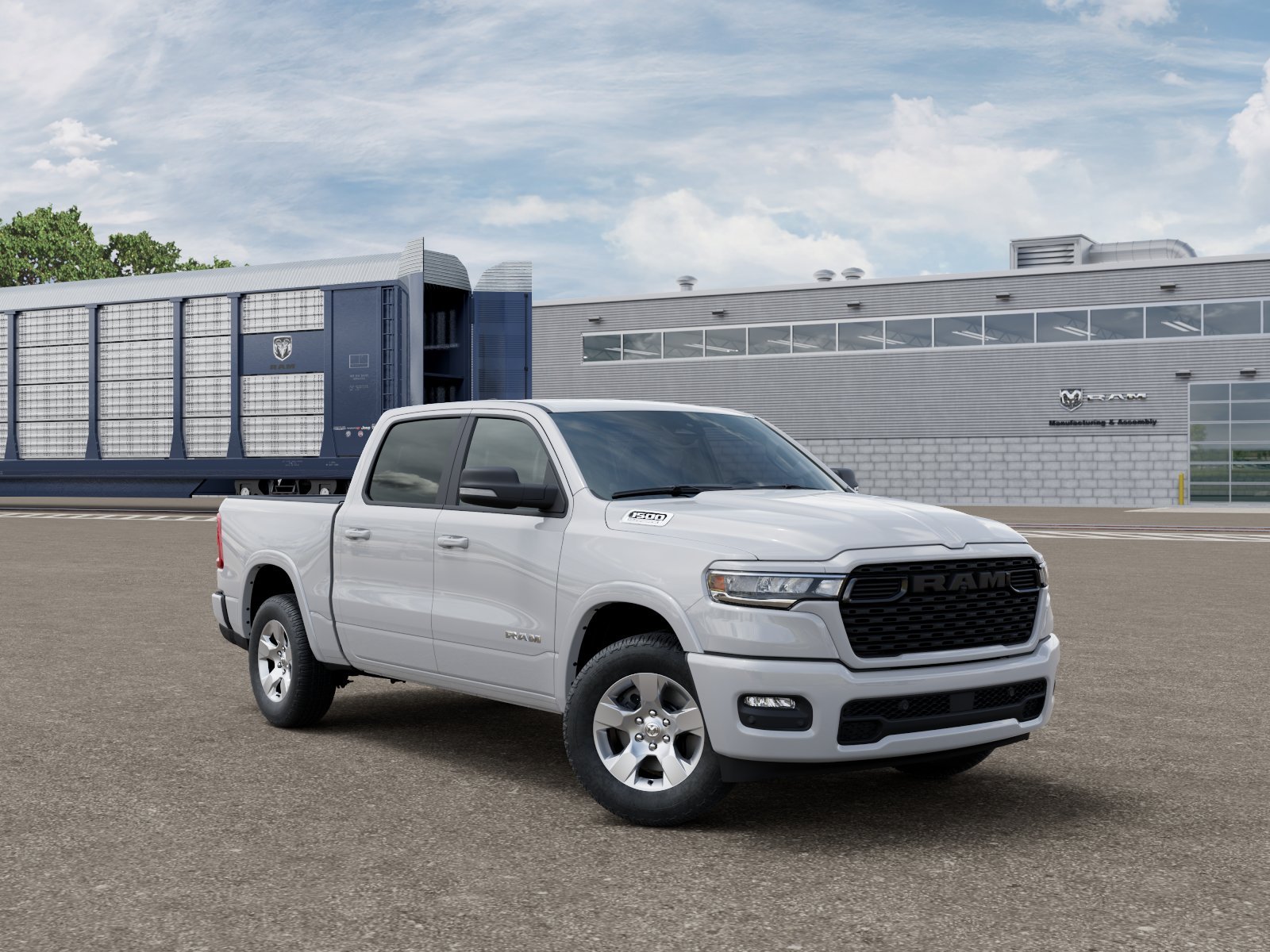 New 2026 Bright White Clear-Coat Exterior Paint RAM BIG HORN image 3