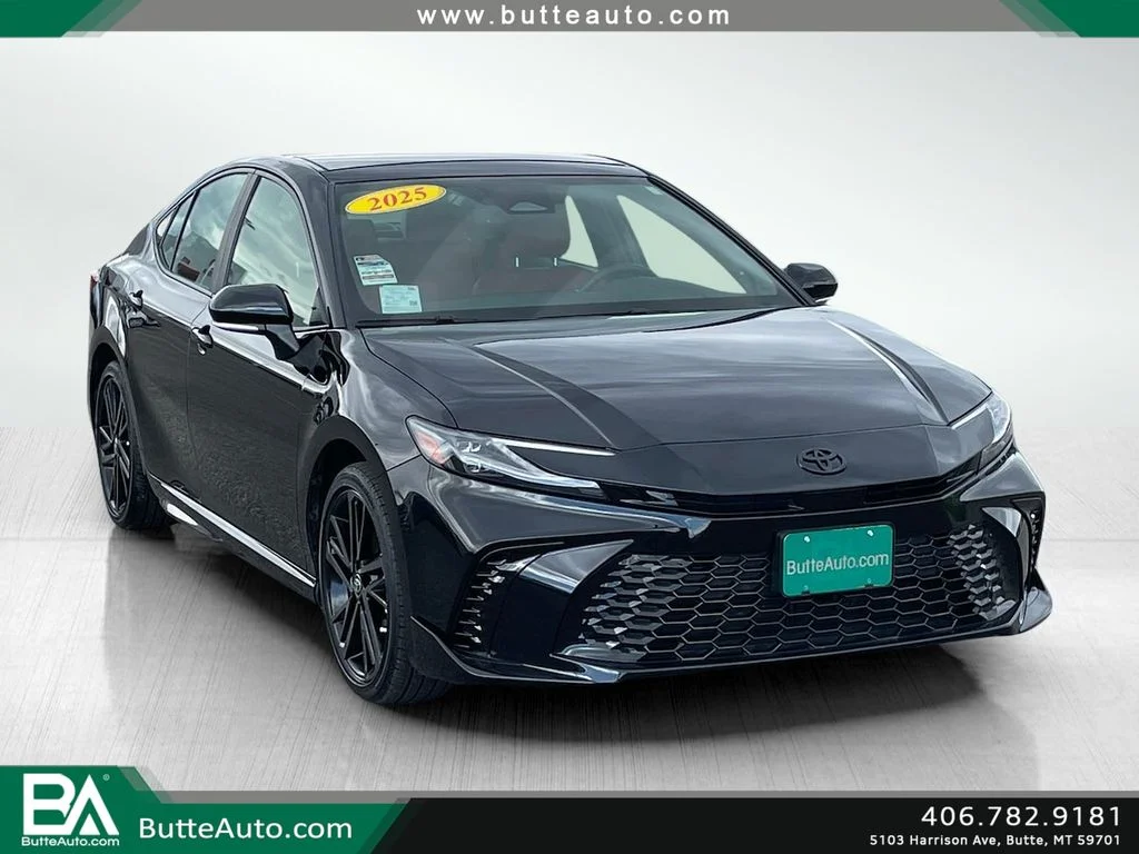Used 2025 Midnight Black Metallic Toyota XSE image 1