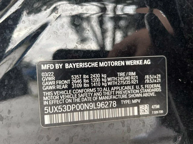 Used 2022 Black Sapphire Metallic BMW xDrive30i image 22