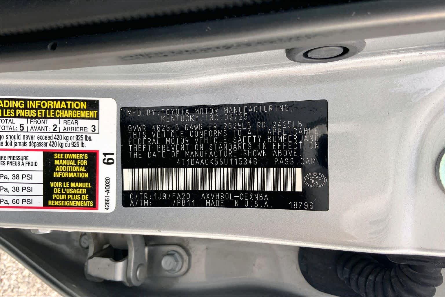 Used 2025 Celestial Silver Metallic Toyota LE image 36