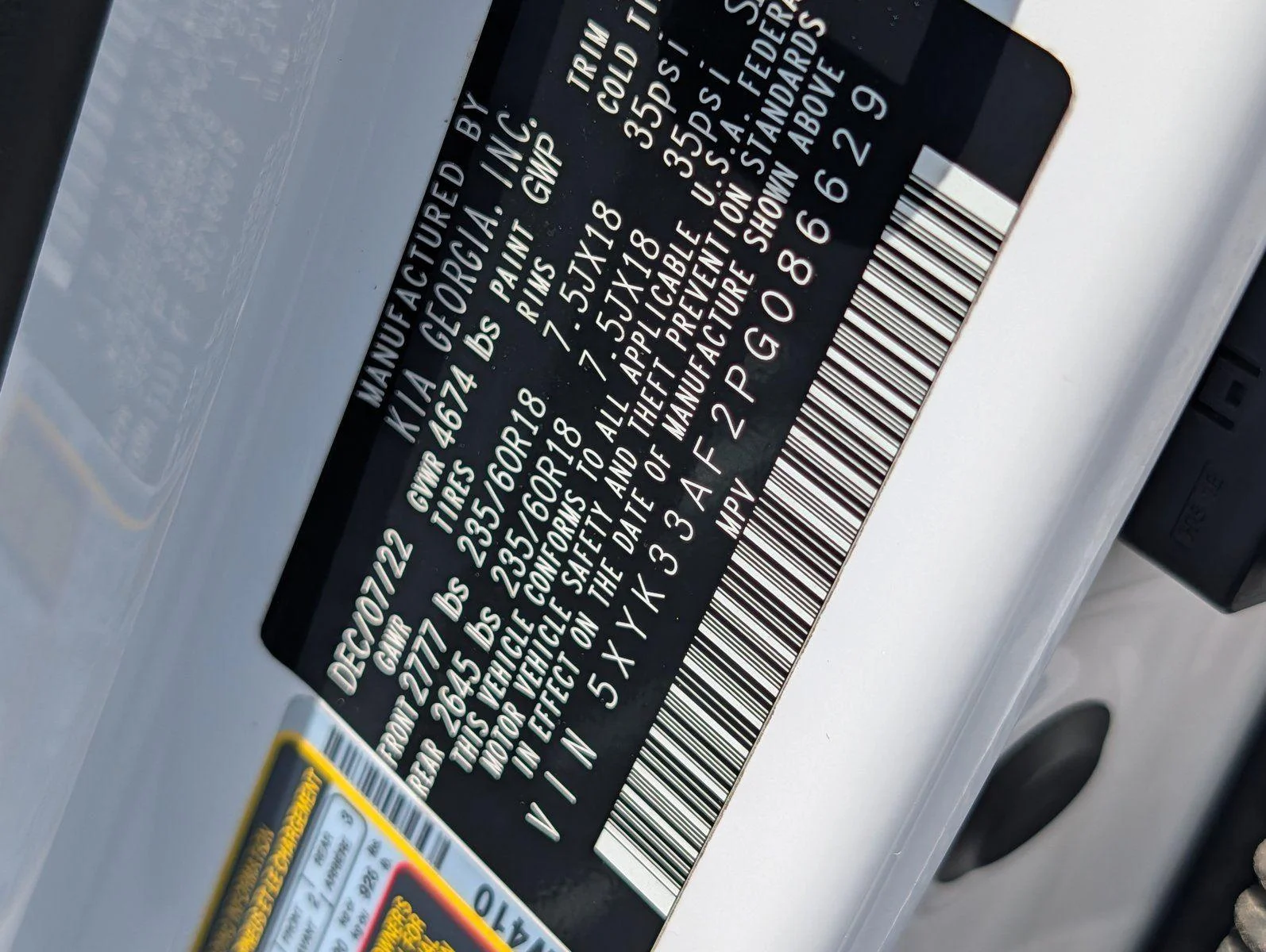 Used 2023 Glacial White Pearl Kia EX image 36