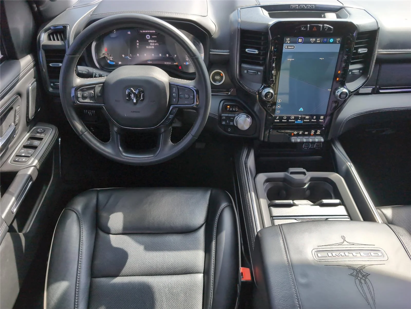 Used 2023 Diamond Black Crystal Pearlcoat Ram Limited image 31