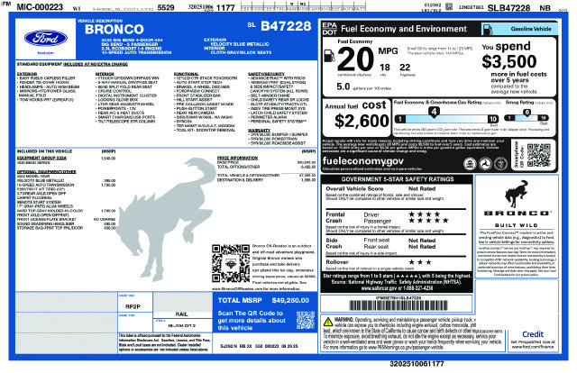 Used 2025 Velocity Blue Metallic Ford Big Bend image 9