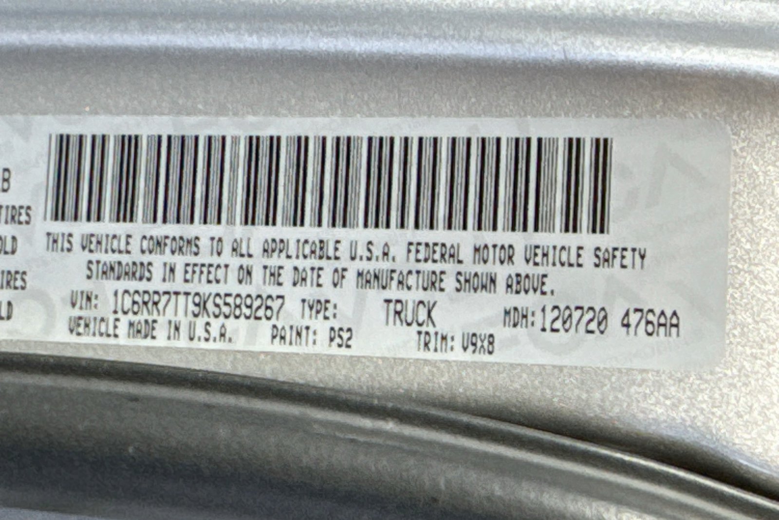 Used 2019 Bright Silver Metallic Clearcoat Ram SLT image 28