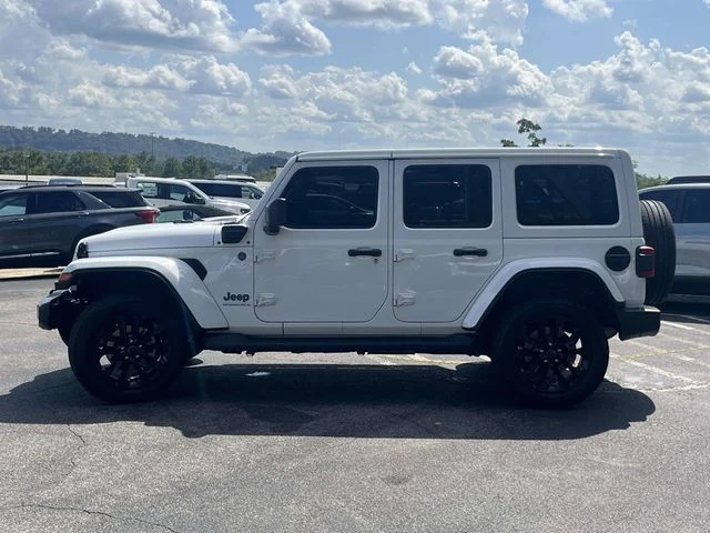 Used 2025 Bright White Clearcoat Jeep Sahara 4xe image 7