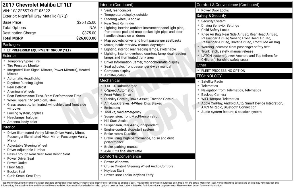 Used 2017 Gray Chevrolet LT image 3