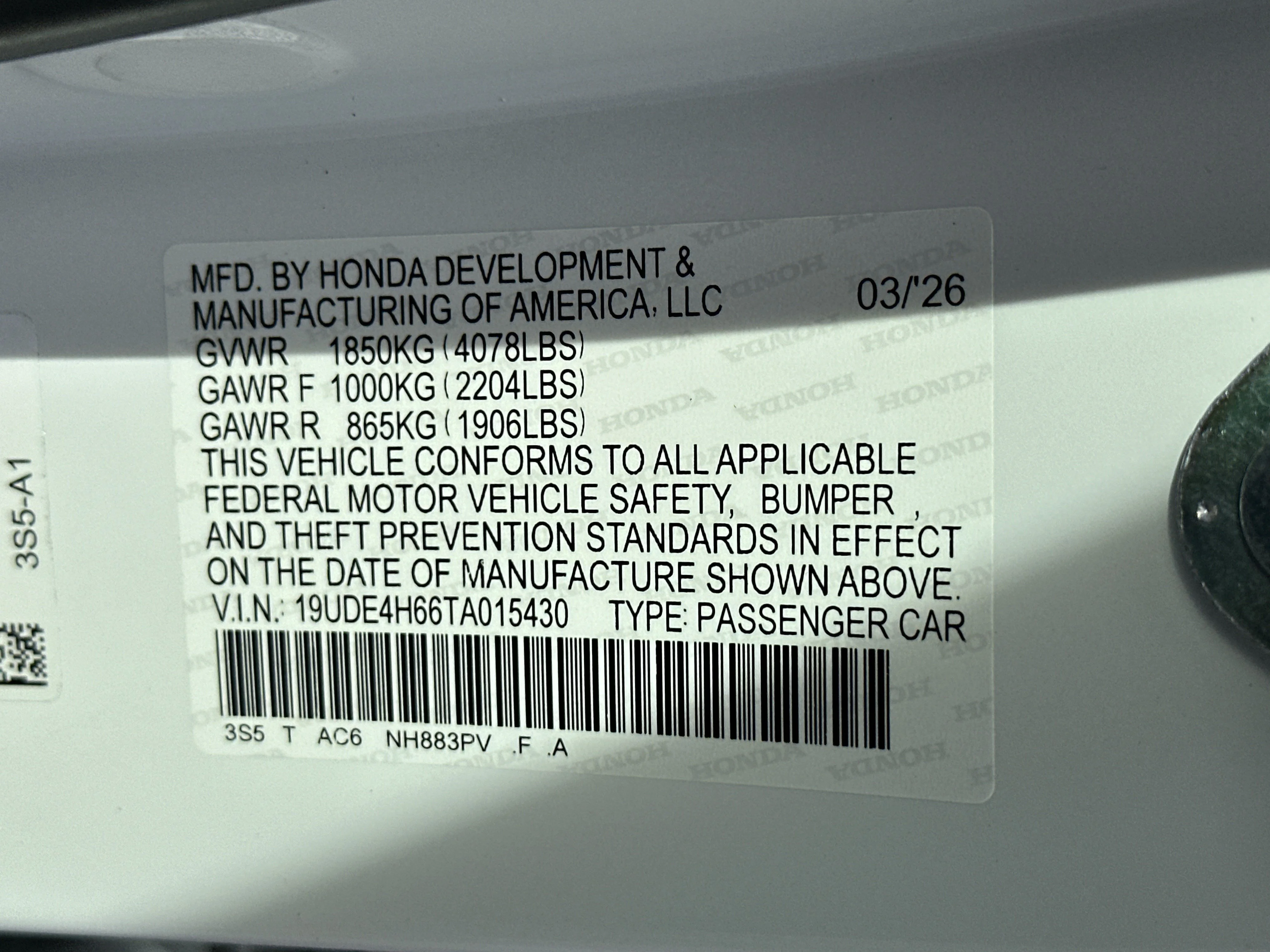 New 2026 Platinum White Pearl Acura w/A-Spec Technology Package image 26