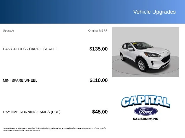 Used 2021 Ford Escape SE with VIN 1FMCU9G6XMUA75735 for sale in Florence, SC