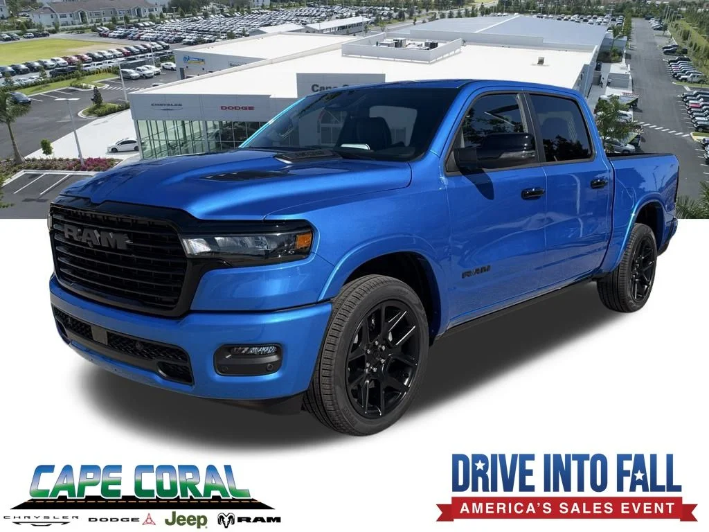 New 2026 Hydro Blue Pearl-Coat Exterior Paint RAM Laramie image 1