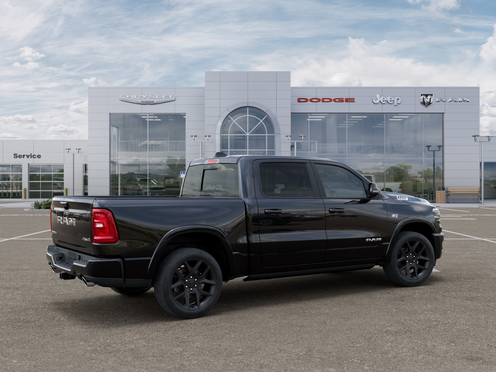 New 2026 Diamond Black Crystal Pearl-Coat Exterior Paint RAM Laramie image 30