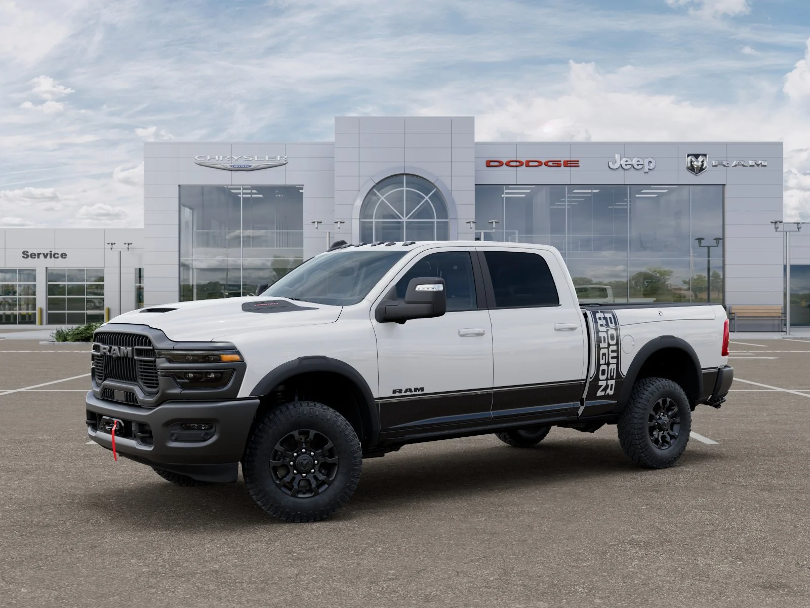 New 2026 Bright White Clear-Coat Exterior Paint RAM Power Wagon image 72