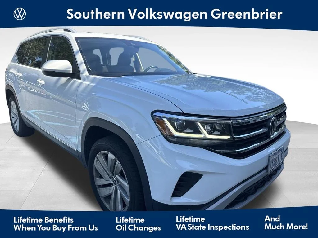 Used 2021 White Volkswagen SEL image 1