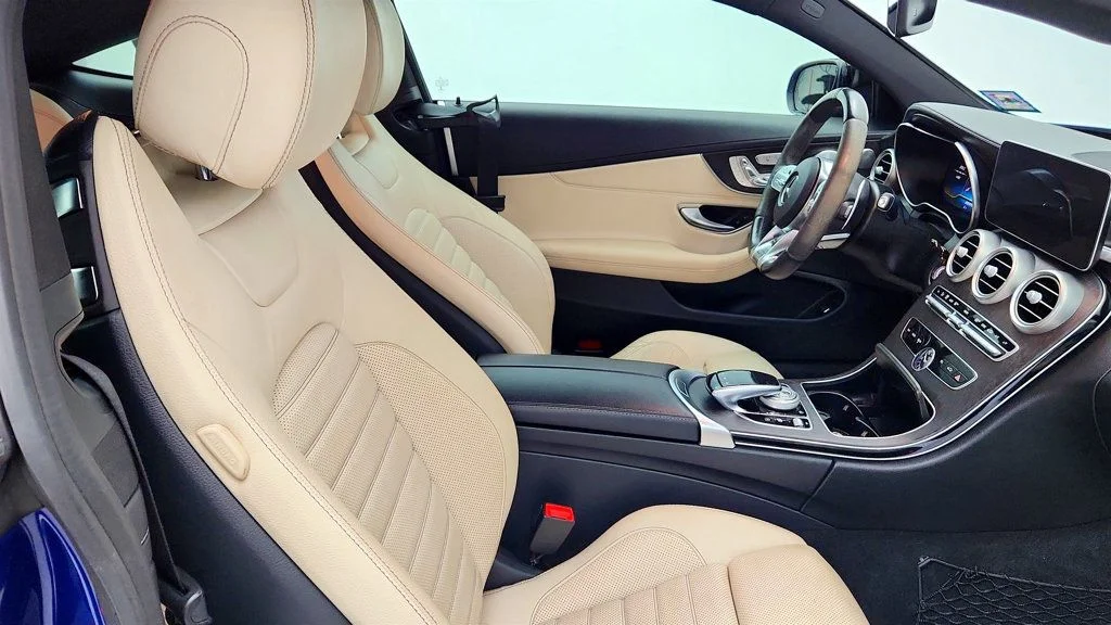 Used 2019 Brilliant Blue Metallic Mercedes-Benz AMG® C 43 4MATIC Coupe w/ Multimedia Pkg & Leather, Upholstery image 20