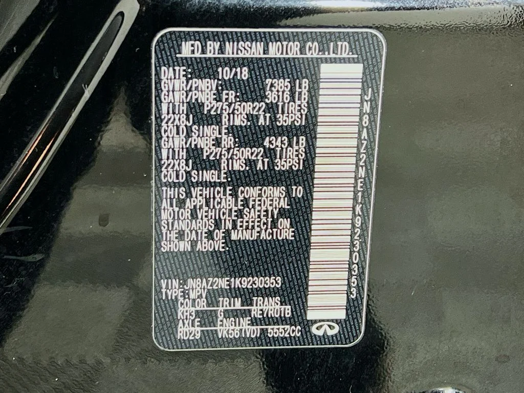 Used 2019 Black INFINITI LUXE image 36